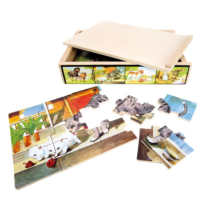 Bino Puzzle - állatok (4x12 darabos)