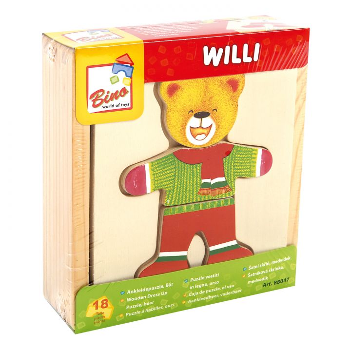 Bino öltöztetős puzzle - Willi